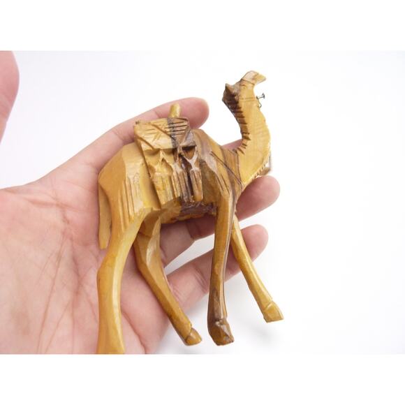 Vintage wooden handcrafted Camel Holiday Christmas Jesus Decor - Picture 4 of 4